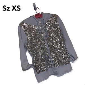 SOLD - VS PINK sequin zip up hoodie